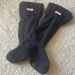 Hunter boots long socks